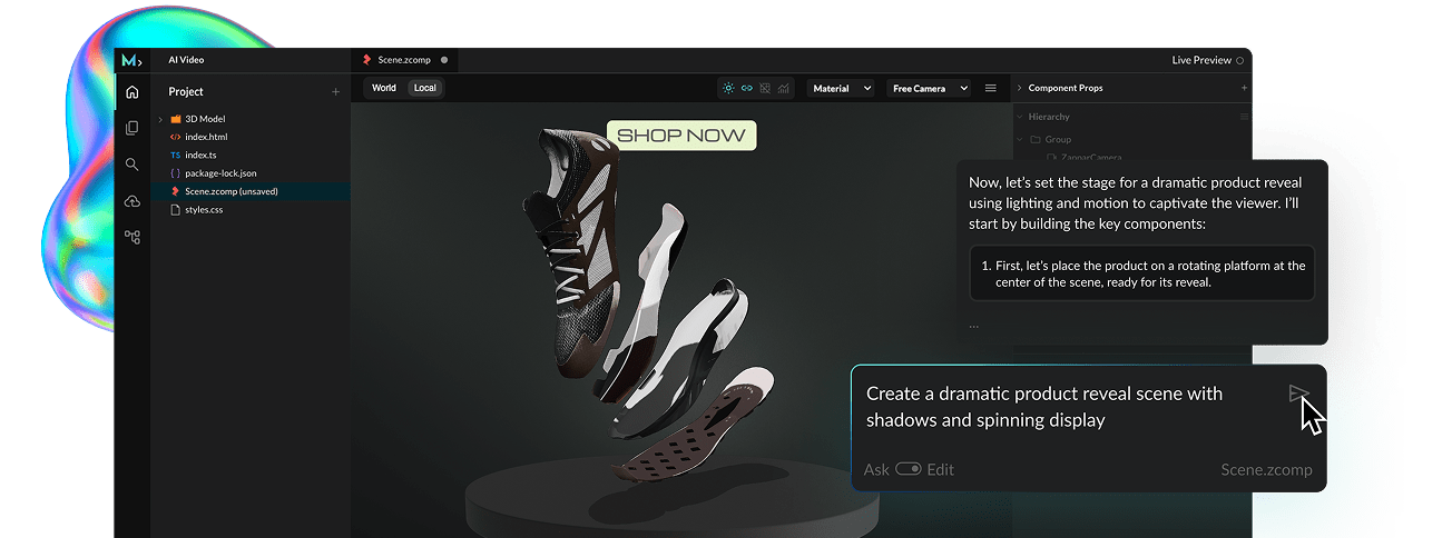 Get early access to Mattercraft AI Assistant – your new creative partner for building immersive 3D experiences for the web.