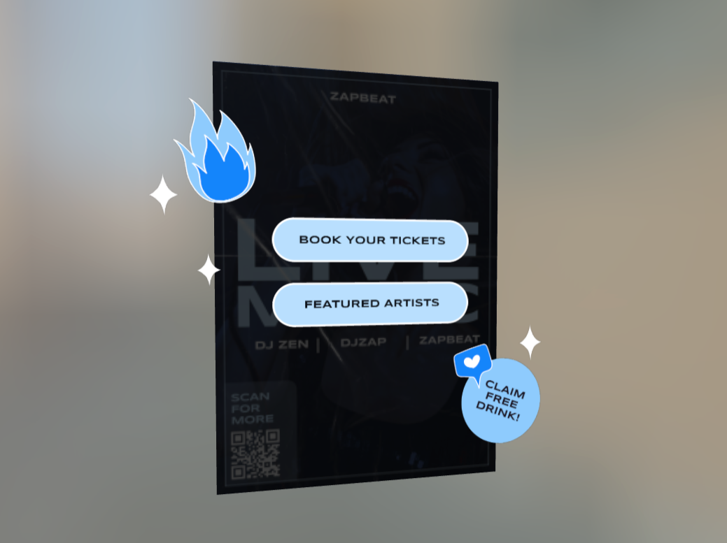 AR Image Tracking Concert Flyer