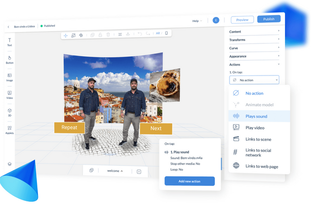 Create with no code using zapworks designer